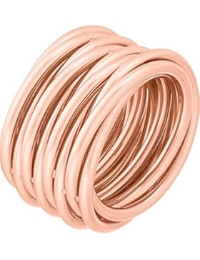 STEEL BY CHRIST Damen-Ring Edelstahl (rosé)