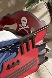 Demeyere 249501 Piraten Bett, Crazy Shark, MDF, 90 x 190 / 200 cm, rot - 3