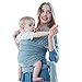 Produktbild Baby Tragetuch Sling Baby Wrap Carrier aus BIO-Baumwolle, Atmungsaktiv und leicht Elastisches Neugeborene Babytragetücher für Babys bis 44 lbs, perfekte Baby Dusche Geschenk, langlebig – Eine Größe passend für alle Männer und Frauen (Hellgrau)