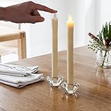 led stabkerzen ikea Innenbereich Lights4fun 8er Set LED Tafelkerzen Stabkerzen Echtwachs in crème LED warmweiß 25cm