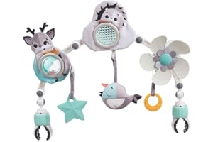 Tiny Love Sunny Stroll Spielbogen mit interaktivem Rasselspielzeug, nutzbar ab 0 M +, mit flexiblen Universal Clips passend für die meisten Kinderwagen, Magical Tales