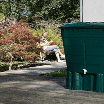 Garantia Cuves à eaux de pluie, 520 litres prêtes à l emploi rectangulaire - Coloris Vert