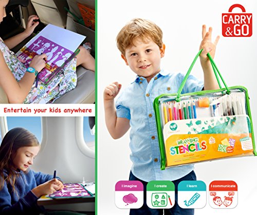 Valisette-de-Pochoirs--Dessin-pour-les-Enfants-par-Creativ-Craft-Jouet-Educatif-et-Activit-Idale-pour-les-Voyages-Eveille-la-Crativit-des-Garons-et-des-Filles-ds-4ans-Mdaille-dor--Loved-By-Parents--en