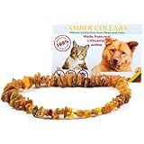 Bernsteinkette für Hunde und Katzen aus Roh Baltischer Bernstein / Elegance Zeckenhalsband / Flohband / Bernstein Gegen Zecken / Zecken und Flohschutz Halsband / Zeckenschutz Hund / Ungezieferhalsband (40 cm.)