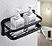 Produktbild chl TQCVOB Badezimmer-Versorgungsmaterialien Toilette-Badezimmer-Wand befestigtes schwarzes Alloy-Allzweckbadezimmer-Seifen-Teller-Bad-Duschregal-Bad-Shampoo-Halter-Korb-Halter-Eckregal