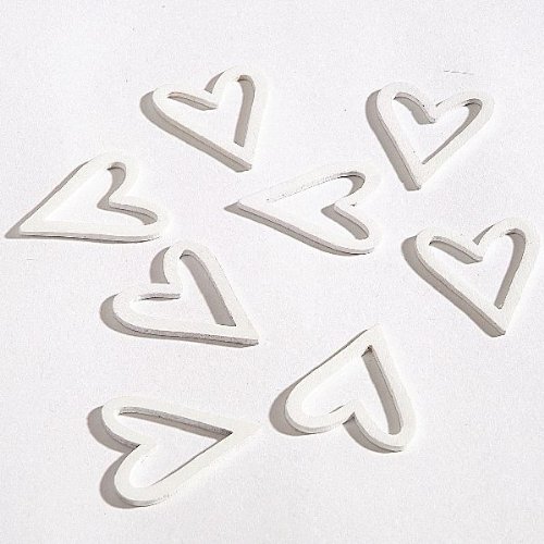 Streuartikel Weiß Herzen 60 Stück 3,5cm und 4,5cm Streudeko Tischdeko
