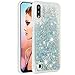 Produktbild Dclbo Hülle für Samsung Galaxy A10 / M10, Handyhülle Transparent Flüssig Glitzer Bling Case Schutzhülle Weich Silikon TPU Hülle Durchsichtig Dünn Glänzend Cover für Samsung Galaxy A10 / M10-Silber