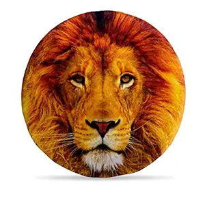 DreamVio Round Cushion/Foam Cushion Velvet Fabric Suitable for Wheelchair, Car Seat, Home, Outing Purpose (Multicolour, 14 x 14 inch) Design 1