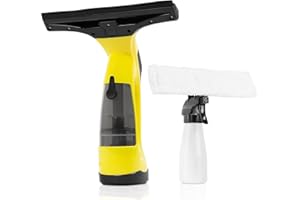 STREND PRO Fensterreiniger Elektrisch für PERFECT Fenster Putzen | Fensterputzer mit Sprühflasche und Mikrofaserwischer |set für Auto/Fliesen| Akku reinigungsgerät