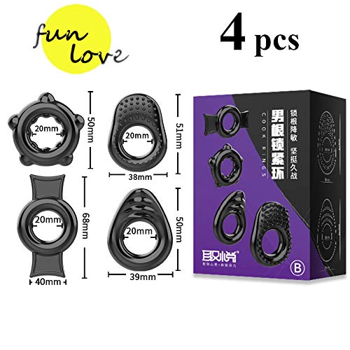 Preisvergleich Produktbild Silikon-Spielzeug, 4 verschiedene Formen, Schwarz