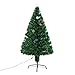 Produktbild Homcom® künstlicher Weihnachtsbaum Christbaum Tannenbaum Baum, Höhe 120 cm, Farbe grün mit Beleuchtung und Dekor (16 Licht Elemente) und Stern für die Spitze (5 Zacken) inkl. Metallständer