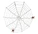 Produktbild HAAC 100er LED Spinnennetz mit 2 Spinne und 8 Funktionen für Feste, Fasching, Karneval, Halloween Farbe schwarz / orange Größe 120 cm