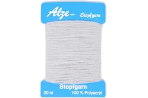 BIG-SAM - Darning Yarn | 20 Metre Changing Card | Can Also Be Used as a Beilage Yarn | Many Colours Available Individually or as a Colour Set (Light Grey)