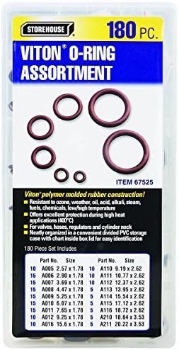180 Piece Viton O-Ring Kit from TNM by Storehouse