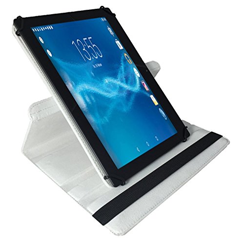 Archos 101 Oxygen – 10.1 Zoll Drehbare Tablet Schutztasche mit Standfunktion + Touch Pen – 10.1 Zoll Lila Blumen 360° - 6
