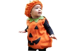 Carolilly Costume Halloween Bébé Unisexe Ensemble Citrouille Mignon Déguisement Cosplay Photographie