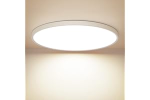 OUILA LED Deckenleuchte Flach Rund - Deckenlampe 24W 4000K 2600LM IP44 Wasserdichte Badezimmer lampe, Küchenlampe Neutralweiß für Küche Bad Schlafzimmer Flur Keller, Durchmesser 30cm