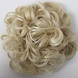 PRETTYSHOP XXXL Hairpiece Hair Wrap Scrunchie Scrunchy Updos, VOLUMINOUS, Curly Messy Bun, platinum blonde #613A HW8