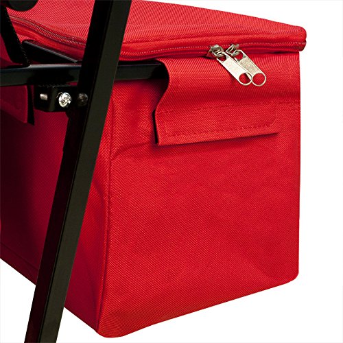 Bollerwagen Handwagen Gerätewagen Gartenwagen Strandwagen faltbar mit abnehmbarem Dach in Rot - 2