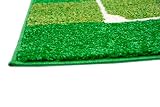 Kinderteppich Spielteppich Kinderzimmer Teppich Fußball Teppich in Grün Hellgrün Schwarz Weiss Größe 160×230 cm - 8