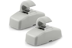 RIXOTIX 2 soportes para parasol de coche, color gris, para VW Caddy Golf Mk4 Sharan Passat Polo Amarok Transporter T5 Touran Seat Ibiza Leon Skoda Fabia Octavia Superb (color: gris)