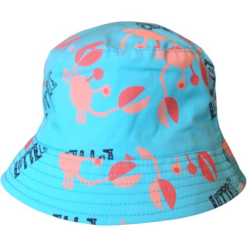 Baby Boys Blue Crabs & Robots Bucket Style Summer Sun Hat