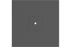 paramondo Toile de rechange pour parasol avec Air Vent pour parasol Interpara, lavable, 3 x 3 m, Carré, Grau