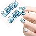 SENECIO(TM) Blue Cherry Blossom French Nail Art Manicure Decals Water Transfer Stickers 1 Sheet RS.115.00
