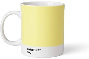 PANTONE Copenhagen design Light Yellow 600 Taza de café, Porcelana, 1 Unidad (Paquete de 1)