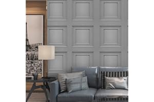 Trafagala 3D Effect Wall Panels Textured Wallpaper Embossed Wood Panel Effect Embossed Wallpaper Tartan Neutral Art Deco for Living Room Feature Wall Bedroom Ceilings Taupe