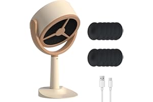 AVCXEC Portable Extractor Fan with 10 Pcs Replaceable Filter Sponge, Smoke Extractor Fan for Weed, Portable extractor fan Kitchen, smoke fan for Smoking Indoors, Smoke Away Purifier Fan for Fondue BBQ