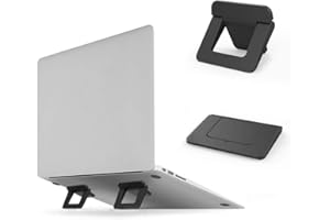 DolDer Soporte Plegable para Ordenador portátil de refrigeración Invisible Mini portátil Almohadillas Adhesivas Soporte para portátil MacBook y Teclado Bluetooth