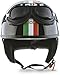 Produktbild Moto Helmets® D22-Set „Italy Black“ · Brain-Cap · Halbschale Jet-Helm Motorrad-Helm Roller-Helm Scooter-Helm Bobber Mofa-Helm Chopper Retro Cruiser Vintage Pilot Biker Helmet Brille · XL (61-62cm)