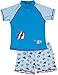 Playshoes Jungen UV-Set Fische, Aqua, 74-80, 460252