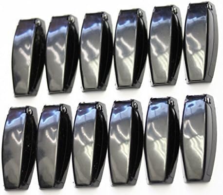 12 PCS. - RV CAMPER TRAILER BAGGAGE DOOR CLIP COMPARTMENTCATCH HOLDERS 888 BLACK by Hamilton Bowes