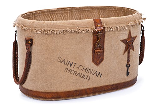 INTERLINK ELECTRONICS esidra Columbus Cesta, Metal, Beige, 54 x 31 x 33 cm