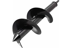 SYITCUN 10x30cm Broca Cultivador Jardin Broca Suelo Jardin Broca Espiral Para Jardin Bulbo Excavadora de Jardin Broca Ahoyadora Para Ahoyadora Broca Agujeros Suelo Taladro Para Ahoyadora Broca Taladro Suelo