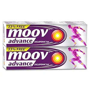 Moov Advance Fast Pain Relief Diclofenac Gel - 30g (33% Extra) (Pack Of 2)