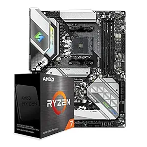 AMDRyzen 7 5800X Desktop Processor8 Cores up to 4.7GHzBundledwithB550 Steel Legend AMD AM4 Gaming Motherboard