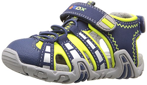 Geox Sandal Kraze B, Baby Boys' Walking Baby Sandals, Blue (Navy/Lime Green), 9 Child UK UK (27 EU)