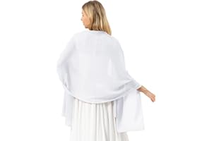 bridesmay Foulard d'été pour femme - Étole festive pour robe de soirée, mariage - En mousseline de soie