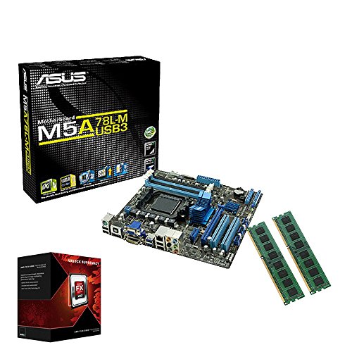 Aufruest PC Bundle fuer Office / Multimedia / Gaming mit 3 Jahren Garantie! - AMD Octa-Core FX 8320E 8x 4,0GHz - 16GB DDR3 RAM - ASUS AM3+ Board - USB 3.0 - VGA - DVI