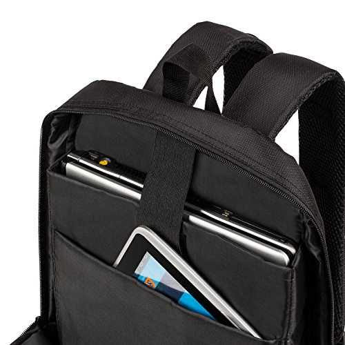 Notebook / Tablet Rucksack Reistasche für Geräte bis 43,9 cm (17,3 Zoll) in modernen schlichten Design – Schwarz - 3