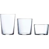 Luminarc Gorbea Set di 18 Bicchieri in Vetro (6 Sidro, 6 Pinta, 6 Bambino), Assortimento di 18 Pezzi, 6 unità