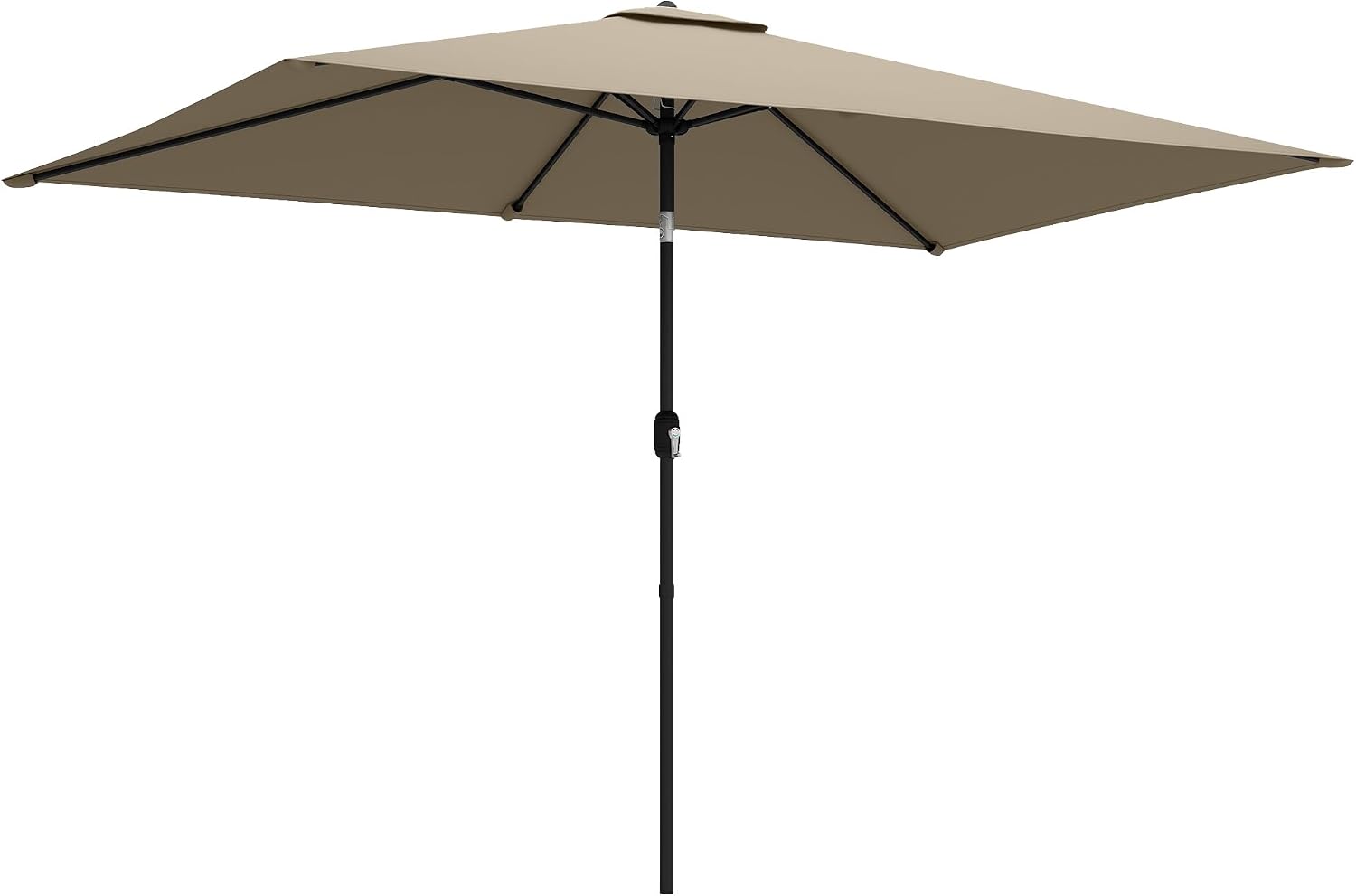 Outsunny 3x2m Garden Parasol, Parasol Umbrella with Crank Handle, Tilt Function, Polyester Canopy, Outdoor Table Umbrella for Patio, Garden