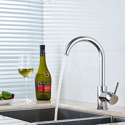 Timaco Wasserhahn Küche Küchenarmatur Wasserhahn Küche Spültischbatterie Waschbeckenarmatur Chrom