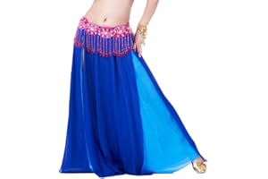 DAIHAN Falda De Danza del Vientre De Gasa Mujeres Falda De Profesional Oriental Árabe