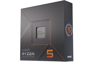 Processore AMD Ryzen 5 7600X (scheda grafica integrata Radeon, 6 cores/12 threads, 105W TDP,AM5 socket, 38MB cache, Boost di Frequenza fino a 5.3 GHz max, senza ventole)