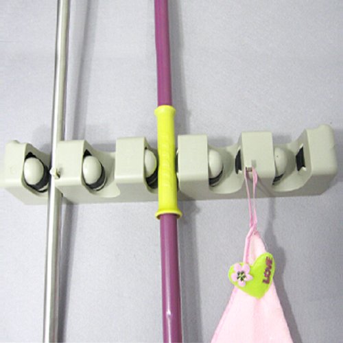 TRIXES Wandhalterung für Besen, Golfschläger, Bürsten, Mops, Gartenwerkzeug Gerätehalter - 3