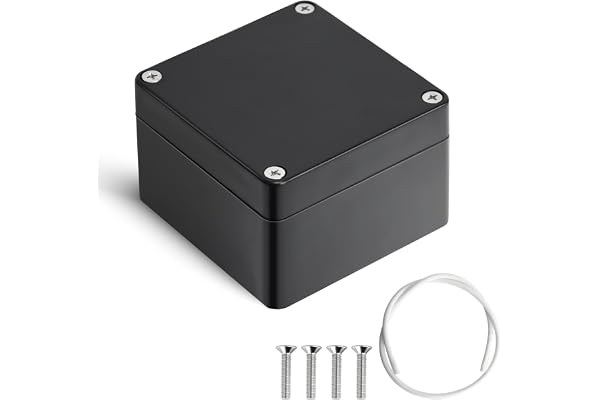 Therlan vattentät IP65 kopplingsdosa, elektronikhölje, ytmonterad fördelningsdosa, ABS projektlåda (83 x 81 x 56 mm